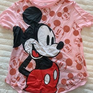 Disney Mickey Mouse shirt- pink. Never worn